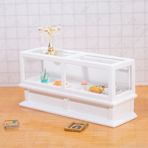 Vitrina en miniatura Diy 1:12, modelo de casa de muñecas de madera con muebles de simulación para manualidades - Product Image 3