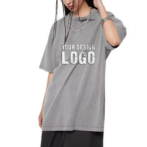 High Quality Cotton 270g Oversized Washed Vintage Women's <b>T</b> <b>Shirt</b> Customized Print <b>Half</b> <b>Sleeve</b> Drop Shoulder <b>Lady</b> <b>T</b> <b>Shirts</b> - Product Image 2