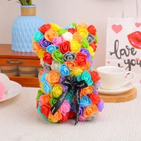 HLC Custom Mardi Gras Throws PGG Fleurs artificielles, Ours en peluche rose, Ours arc-en-ciel Pride pour Fête de Mardi Gras, Vitrine de Boutique
