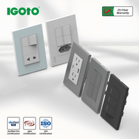IGOTO Accessoires électriques de luxe légers, étanches et ignifuges : Prises murales et interrupteurs