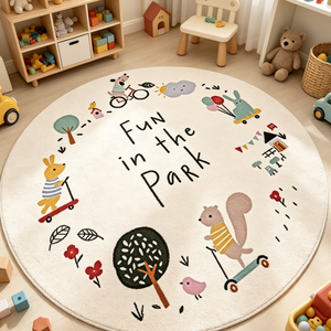 <span class=keywords><strong>Tapis</strong></span> légers pour enfants, <span class=keywords><strong>tapis</strong></span> rond de haute qualité, tufté à la main, lavable, durable, pour <span class=keywords><strong>chambre</strong></span> d'enfant, maison, crèche, sol - Product Image 2