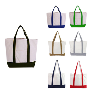 Gahumi กระเป๋าช้อปปิ้งผ้าใบปะต่อรุ่นใหม่ขายดีโลโก้ที่กำหนดเอง - Product Image 4