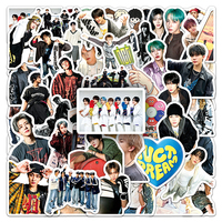 50 autocollants photo personnalisés en PVC imperméable NCT DREAM K-Pop Boy Band pour la décoration de tablette et de boîte cadeau DIY