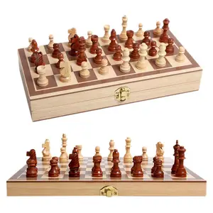 Plateau de jeu d'échecs magnétique en bois, vente en gros d'usine