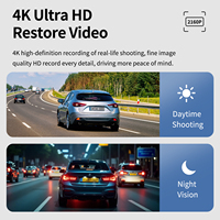 Caméra embarquée Wi-Fi en gros pour voiture 4K+1K, écran 3,2 pouces, enregistrement GPS, vision nocturne, enregistrement en boucle, matériau métallique, résistante à la chaleur