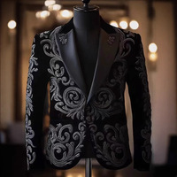 Nouvel ensemble de costume pour homme et tenue décontractée de scène - Blazer imprimé et à motifs personnalisés