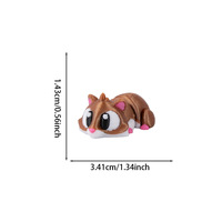 Jouet promotionnel : Animaux imprimés en 3D, Petits animaux à grands yeux imprimés en 3D, Jouets multi-articulés, Ornements multicolores