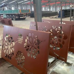 الجدار في الهواء الطلق المعادن نمط زهرة سياج التصميم الحديث للبيع - Product Image 4