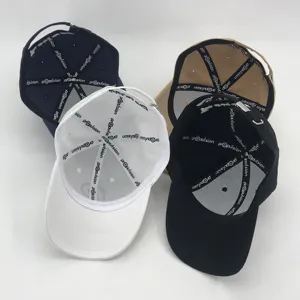 Yüksek kalite özel nakış logosu ön ve arka Unisex pamuk malzeme 6 Panel beyzbol şapkası