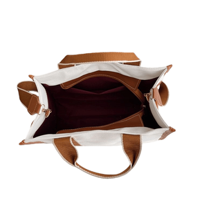 กระเป๋าผ้าใบสำหรับผู้หญิงกระเป๋าถือลายทางสำหรับผู้หญิง2025ใหม่พิมพ์โลโก้ตามสั่งขายส่ง - Product Image 5