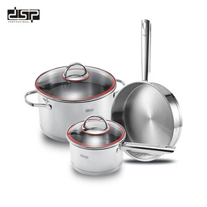 DSP Dansong Stainless Steel Frying Pan 304mm Induction Compatible Kitchen Cookware Set For Gas And Electric <b>Stoves</b> - Product Image 4