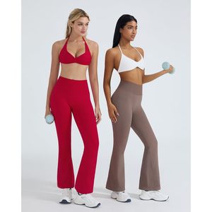 FOXA Fleece <b>Lined</b> Flare Leggings High Waisted Scrunch Butt Yoga <b>Pants</b> Women's Spandex Polyester - Product Image 2
