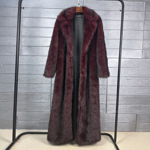 Cappotto Lungo in Ecopelliccia da Donna con Colletto Stile Giacca, Disponibile in Nero/Grigio/Rosso Volpe, Spesso e Caldo, Taglie Plus, Parka in Finta Pelliccia - Product Image 3
