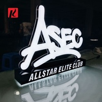 Afficheur LED de table personnalisé, enseigne de marque d'intérieur, comptoir d'affaires, enseigne sur pied avec lettres en acrylique