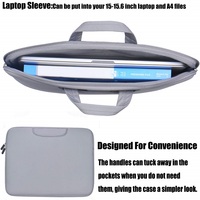 Mallette en néoprène durable poignée sac 15.6 pouces portable fermeture éclair pochette pour ordinateur portable étui de protection pour ordinateur portable