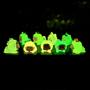 CHENXI Nouveauté : Breloques en résine écologique 3D en forme d'animaux couchés, style Kawaii, pour porte-clés, décorations de téléphone et de maison - Product Image 6
