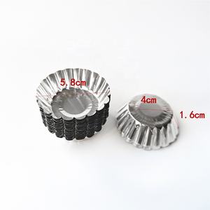 B304 Poêle ronde cannelée en aluminium, récipient jetable en forme <span class=keywords><strong>de</strong></span> chrysanthème pour pouding, cuisson, dessert - Product Image 5