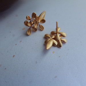 S925 Sterling Silver Của Phụ Nữ Siêu Cổ Tích Tính Khí Stud Bông Tai Zircon Tiên Tiến Cảm Giác Frosted Thiết Kế Hoa Phong Cách Hợp Thời Trang - Product Image 4