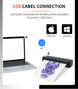 Mini copiadora térmica portátil A4 de 8 pulgadas, máquina de tatuaje inalámbrica Bluetooth, precio de fábrica, impresora de plantilla para foto y tatuaje de piel - Product Image 3