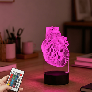 Lampe de nuit personnalisée avec image d'organes humains, cœur, poumons, lampe 3D pour chambre à coucher, 7 couleurs, décoration de la maison - Product Image 6