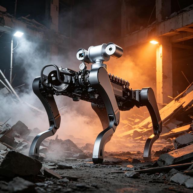 Programmable AI Bionic 4-Legged High-Torque IP54/IP65 Industrial Robot Dog OEM Dual Voltage 1-Year Warranty
