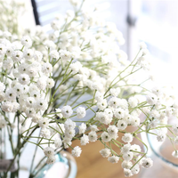 Fleurs artificielles Gypsophila en plastique effet naturel, faites à la main, 65 cm, durée de vie de 3 ans, pour décoration, vente en gros