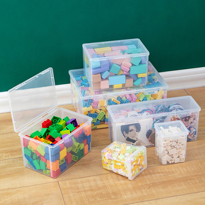 Çocuklar için şeffaf PP enjeksiyon şeffaf plastik saklama kabı Lego tuğla ve montajlı oyuncaklar ile sıralamak ve inşa - Product Image 1