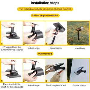 ไฟสปอตไลท์ติดพื้นกลางแจ้ง สีขาว แสงวอร์มไวท์ RGB พลังงานแสงอาทิตย์ สำหรับสวน ต้นไม้ สนามหญ้า บ้านพักตากอากาศ - Product Image 6