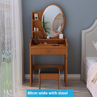 Mini coiffeuse princesse simple moderne avec miroir et tiroir pour filles, petite table de maquillage pour la chambre à coucher ou la salle de bain