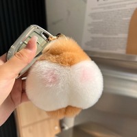 Usine en gros Rex lapin en peluche cartable suspendu mignon Rex lapin cheveux cadeau en peluche Corgi voiture pendentif en peluche Corgi porte-clés