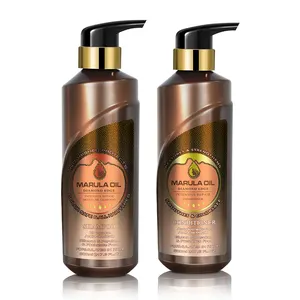 Cura dei capelli italia Formula menta rinfrescante Extra cura del cuoio capelluto Shampoo nutriente biologico all'olio di Marula per capelli