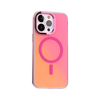 Étui de chargement sans fil antichoc à finition miroir, magnétique puissant IMD, effet caméléon coloré, pour iPhone 17 18 16 15 14 13 12 11