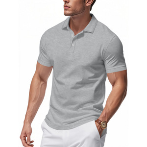 Polo homme en polyester, manches courtes, style rétro britannique, séchage rapide, nouvelle collection été, très demandé. - Product Image 2