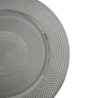 Assiettes de Présentation de Luxe en PP Doré de 13 pouces, Durables, pour Mariages, avec Motif Gravé, pour la Décoration de la Maison et la Présentation des Plats