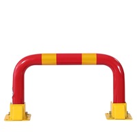 Bloqueador de Estacionamiento Plegable en Forma de U, Poste de Seguridad Rojo para Entrada de Vehículos, Barrera Protectora Duradera para Garaje