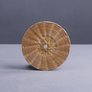 Bamboo <b>Teacup</b> Mats Round 8 Cm 10 Cm 13 Cm Heat Insulating Zen Style Table Pads - Product Image 3