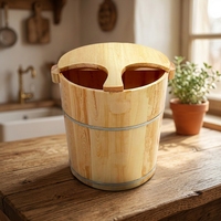 Seau en bois pour bain de pieds en gros