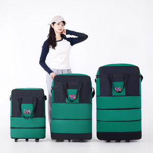Large Capacity Waterproof <b>Foldable</b> Lightweight Soft Handle Travelling Luggage <b>Trolley</b> Suitcase Bags Custom Logo Factory Direct - Product Image 1