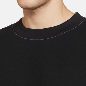 เสื้อยืดผ้าฝ้ายถักนุ่ม 100% สำหรับผู้ชาย ทรงหลวม สวมใส่สบาย ไหล่ตก แห้งเร็ว ระบายอากาศได้ดี เหมาะสำหรับใส่พักผ่อนทุกวัน - Product Image 1