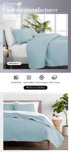 KOSMOS Nuovo Design <span class=keywords><strong>Copriletto</strong></span> <span class=keywords><strong>Trapuntato</strong></span> in Microfibra Morbida a Doppia Spazzolatura - Product Image 3