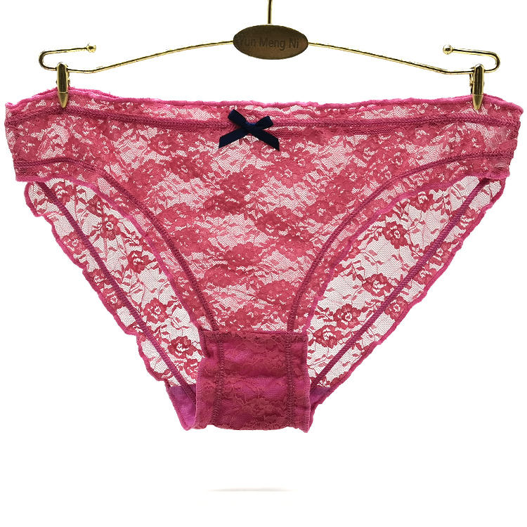 Wholesale Women Lace Sexy Transparent Comfy Lace Briefs M-XL Panties Female Lingerie Ladies Underwear