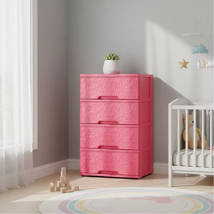 New Durable 4-Tier <b>Plastic</b> Mini Utility with <b>Drawers</b> and Cabinet Organizer for Home Office Bedroom Furniture - Product Image 6