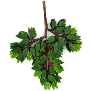 การจัดดอกไม้ผ้าไหมสำหรับช่อดอกไม้ในงานแต่งงานแบบทำมือใบใบฟอคัสเทียมต้นเบนจามินาเพิ่มความเขียวขจีสำหรับวันเกิด - Product Image 2