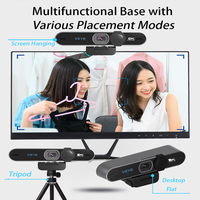 Kamera USB PC Full HD Autofokus 8K 4K Audio Dua Arah Sudut Lebar 98° Bersertifikasi CE/FCC dengan Mikrofon Penutup Privasi Sampel Gratis