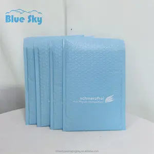 2024 Customized Mailer Padded Mailing Courier Packing Blue Bubble Mailers With Logo Padded Envelop For Clothing