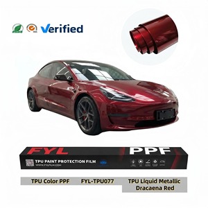 Película Protectora de Pintura para Automóviles de Alta Calidad, Brillante, de TPU, Resistente a los Rayos UV, Autoadhesiva, de Alta Elasticidad, Color Rojo Sangre de Dragón, <span class=keywords><strong>Vinilo</strong></span> - Product Image 1