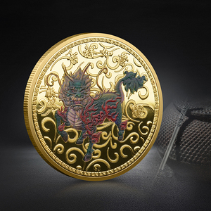 Quà tặng năm mới đồng xu vàng cho mã thông báo lưu niệm sưu tập năm con lợn mạ Vàng thách thức tiền xu - Product Image 5