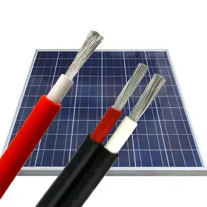 PV TUV doble núcleos de cobre 6mm2 solar de la batería cable de alambre