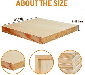 Tele da parete per artisti in legno di betulla non finite che dipingono tavole miste di colata per Media artigianali olio acrilico acquerello encausto. - Product Image 3