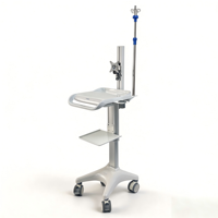 Chariot médical d'urgence MEDEN M6, best-seller, en plastique blanc, capacité de charge de 200 lb, 4 roulettes médicales silencieuses